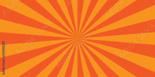 Retro abstract explosion  vintage ray sunrise star sunbeam texture background. vector illustration circle light banner cartoon add design.	