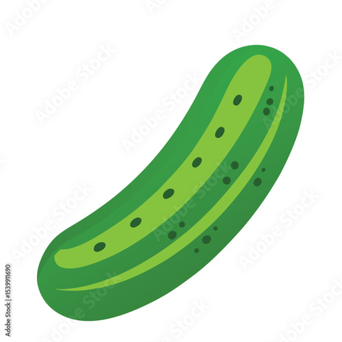 A green cucumber isolated on white