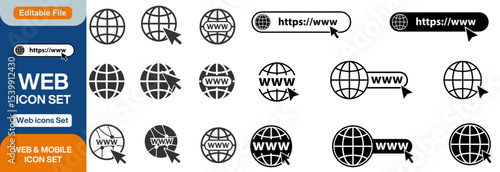 Website Icon. Vector WWW icon