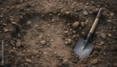 Shovel in soil