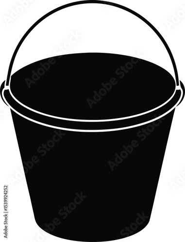 empty bucket isolated on white