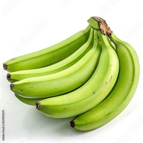 Wallpaper Mural  green bananas isolated on white background Torontodigital.ca
