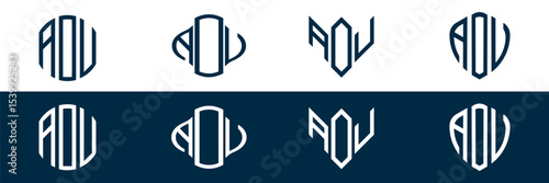 ADV letter logo set design