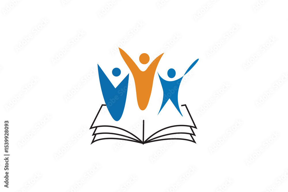 Fototapeta premium Woman silhouette illustration of hands holding a book, a symbol of love and fashion design