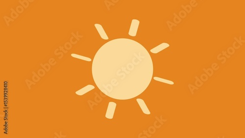 Minimalist Rotating Sun Icon Loop Animation