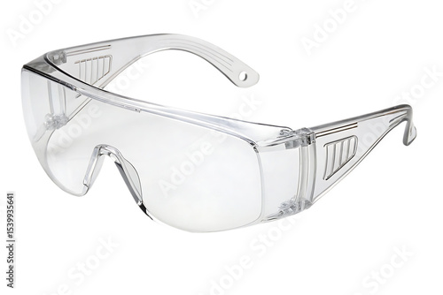 Clear safety glasses isolated on transparent background
