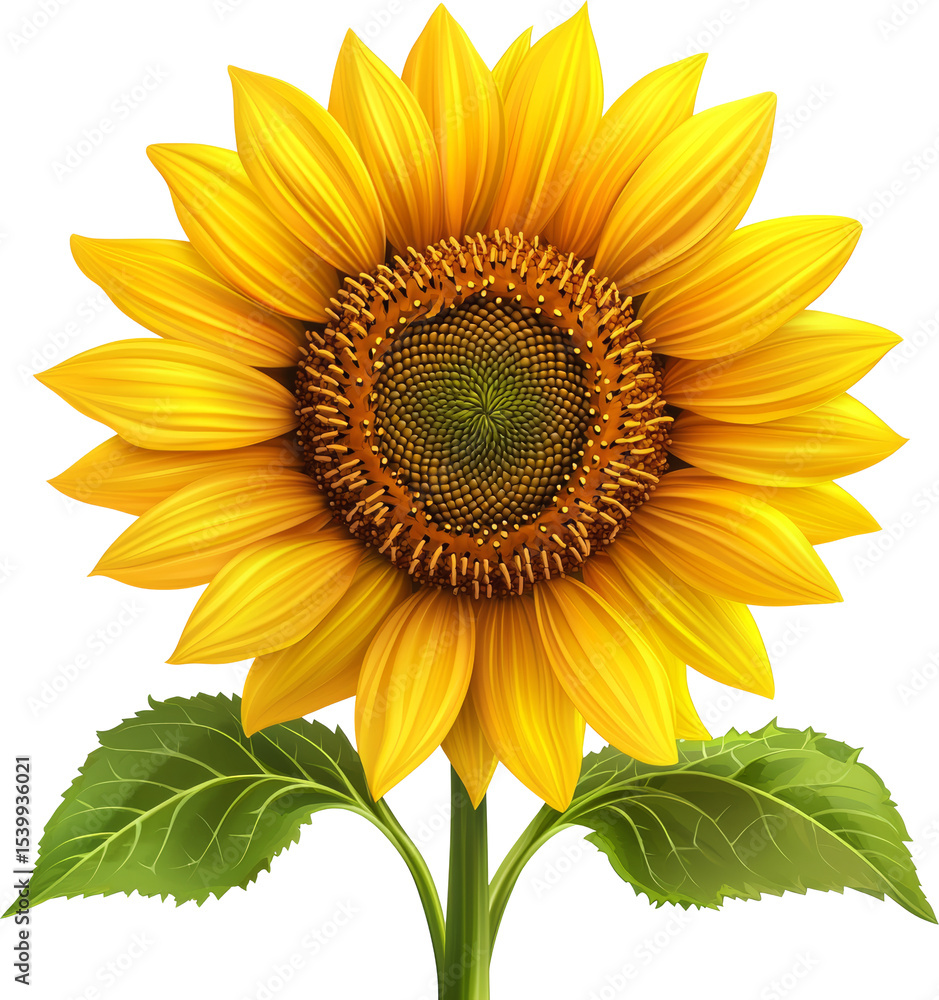 Naklejka premium sunflower watercolor art drawing 