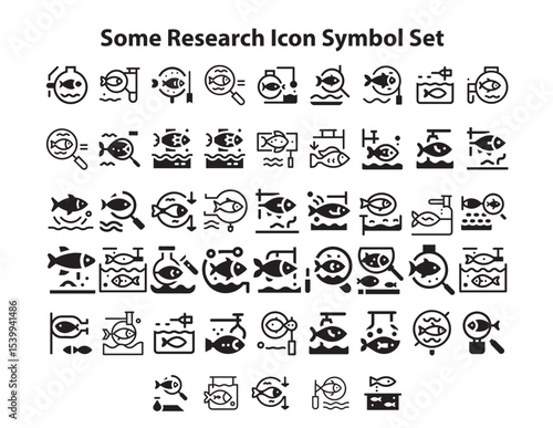 Some Research Icon Symbol Set.svg. creative modern icon set, Professional Symbol download scalable vector file