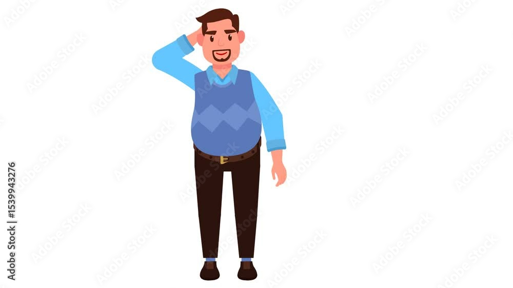 Man Thinking Motion Graphic Animation Man Thinking Motion Graphic Animation