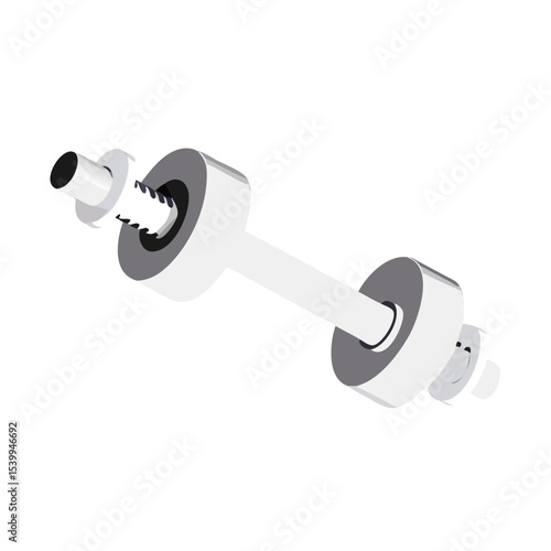 dumbbell isolated on white