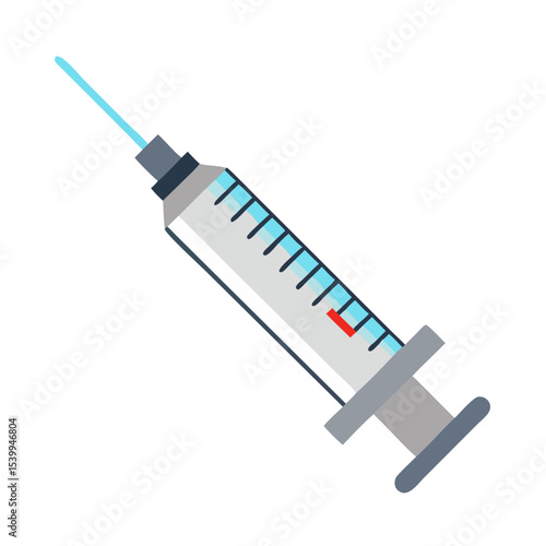 syringe on white background vector illustration