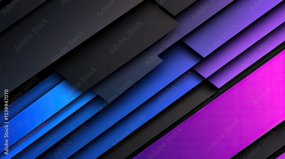 Fototapeta premium Abstract layered geometric shapes in vibrant colors.