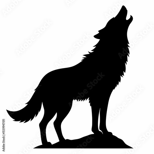Howling Wolf Silhouette