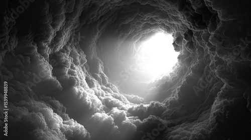 clinical death and tunnel with bright light