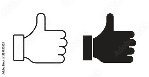 thumbs up icon Logos. Flat Vector Icon Design Template