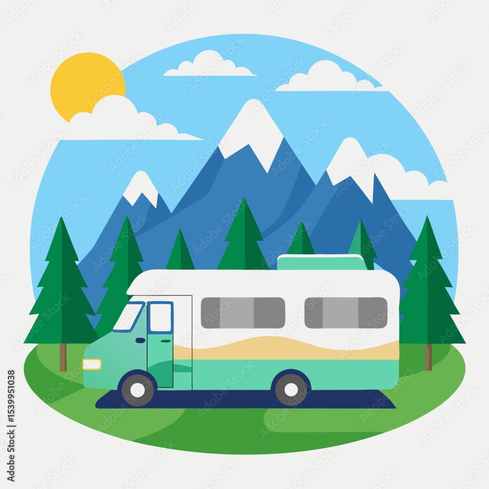 Obraz premium camping in the mountains