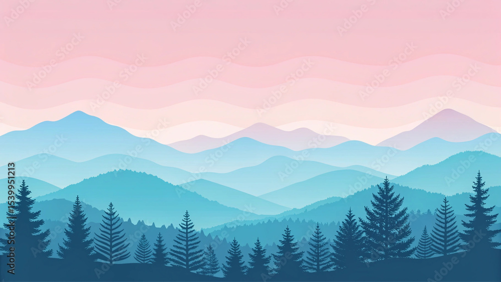 Fototapeta premium landscape with mountains