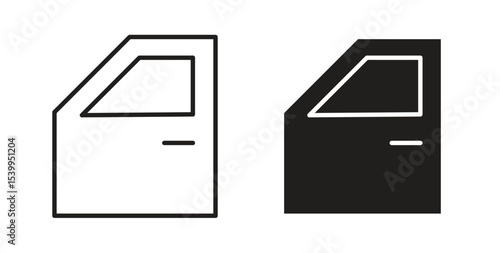 car door icon Logos. Flat Vector Icon Design Template