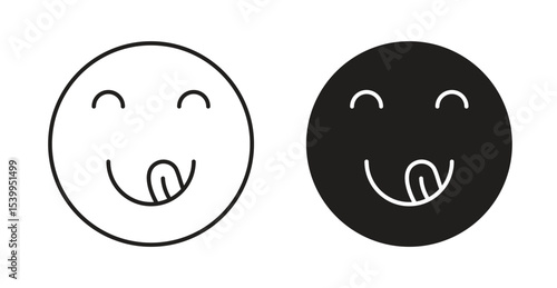 Yummy smile emoji icon