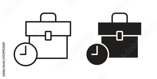 Work experience icon Logos. Flat Vector Icon Design Template