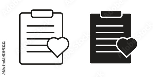 Wish list icon Logos. Flat Vector Icon Design Template