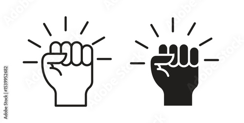 Will power icon Logos. Flat Vector Icon Design Template