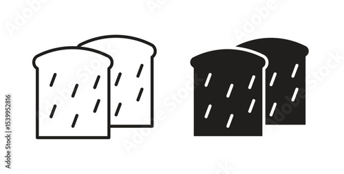 White bread icon Logos. Flat Vector Icon Design Template