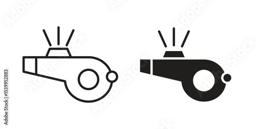 Whistle icon Logos. Flat Vector Icon Design Template