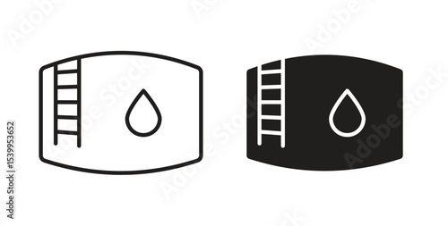 Water tank icon Logos. Flat Vector Icon Design Template