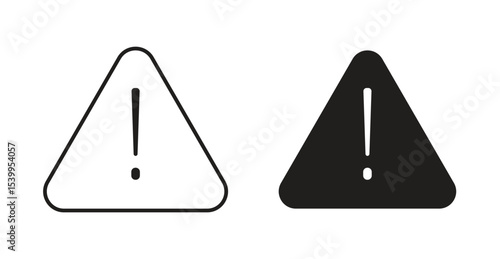 Warning triangle icon Logos. Flat Vector Icon Design Template