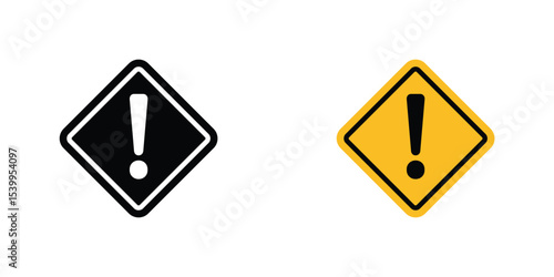 Warning sign with exclamation point