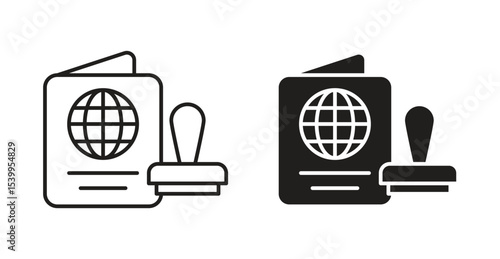 Visa icon Logos. Flat Vector Icon Design Template