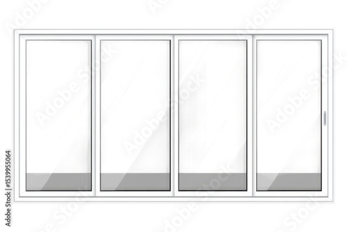 Elegant White Sliding Glass Doors