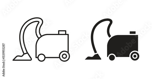 Vacuum cleaner icon for social media, app, and web design. Vector illustration.