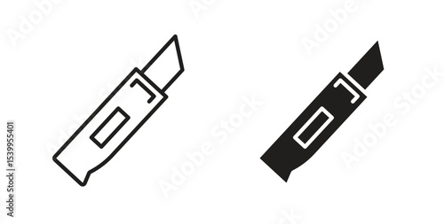 Utility knife icon Logos. Flat Vector Icon Design Template