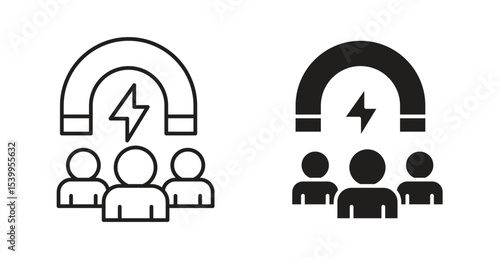 User engagement icon Logos. Flat Vector Icon Design Template