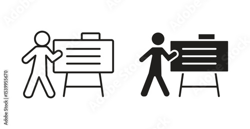 User chalkboard icon