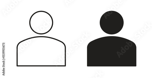 User icon Logos. Flat Vector Icon Design Template