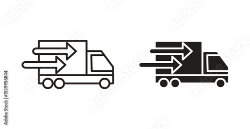 Truck arrow icon