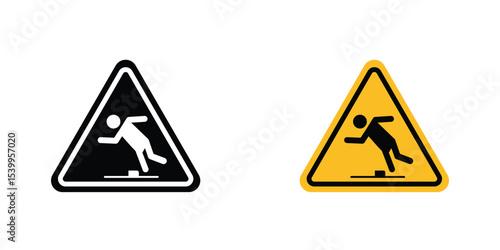 Tripping hazard warning sign