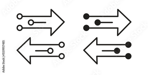 Transfer arrows icon Logos. Flat Vector Icon Design Template