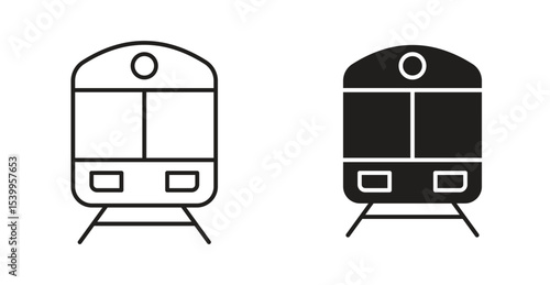 Train icon Logos. Flat Vector Icon Design Template