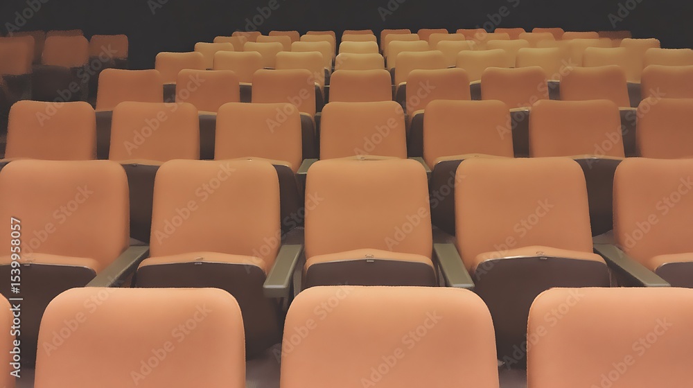 Fototapeta premium Rows of empty auditorium seats.