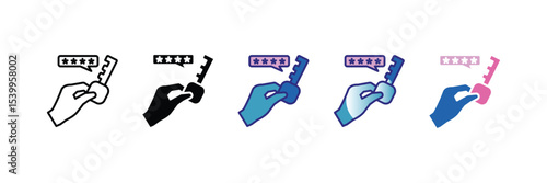 Master Key Icon Set Multiple Style Collection