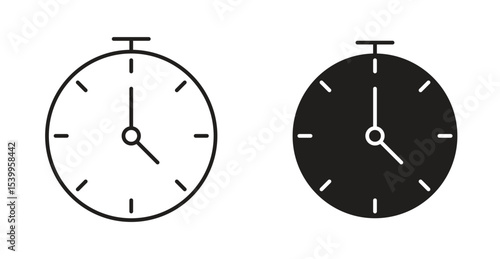 Timer icon Logos. Flat Vector Icon Design Template