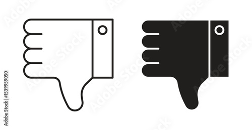 Thumbs down icon Logos. Flat Vector Icon Design Template