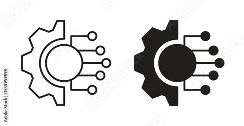 Technology icon Logos. Flat Vector Icon Design Template