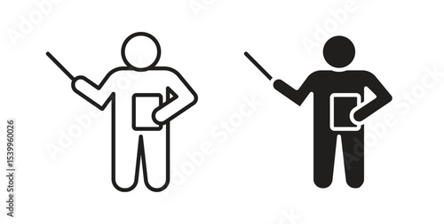 Teaching icon Logos. Flat Vector Icon Design Template