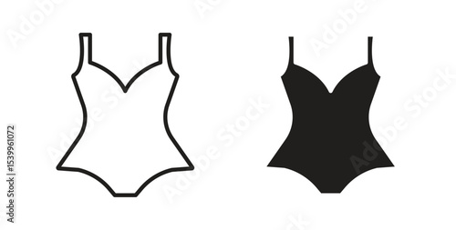 Swimsuit icon Logos. Flat Vector Icon Design Template