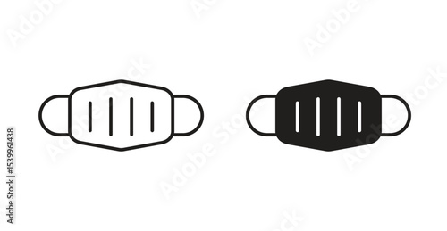 Surgical mask icon Logos. Flat Vector Icon Design Template